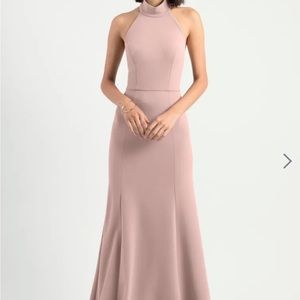 Jenny Yoo Petra Halter Crepe Gown